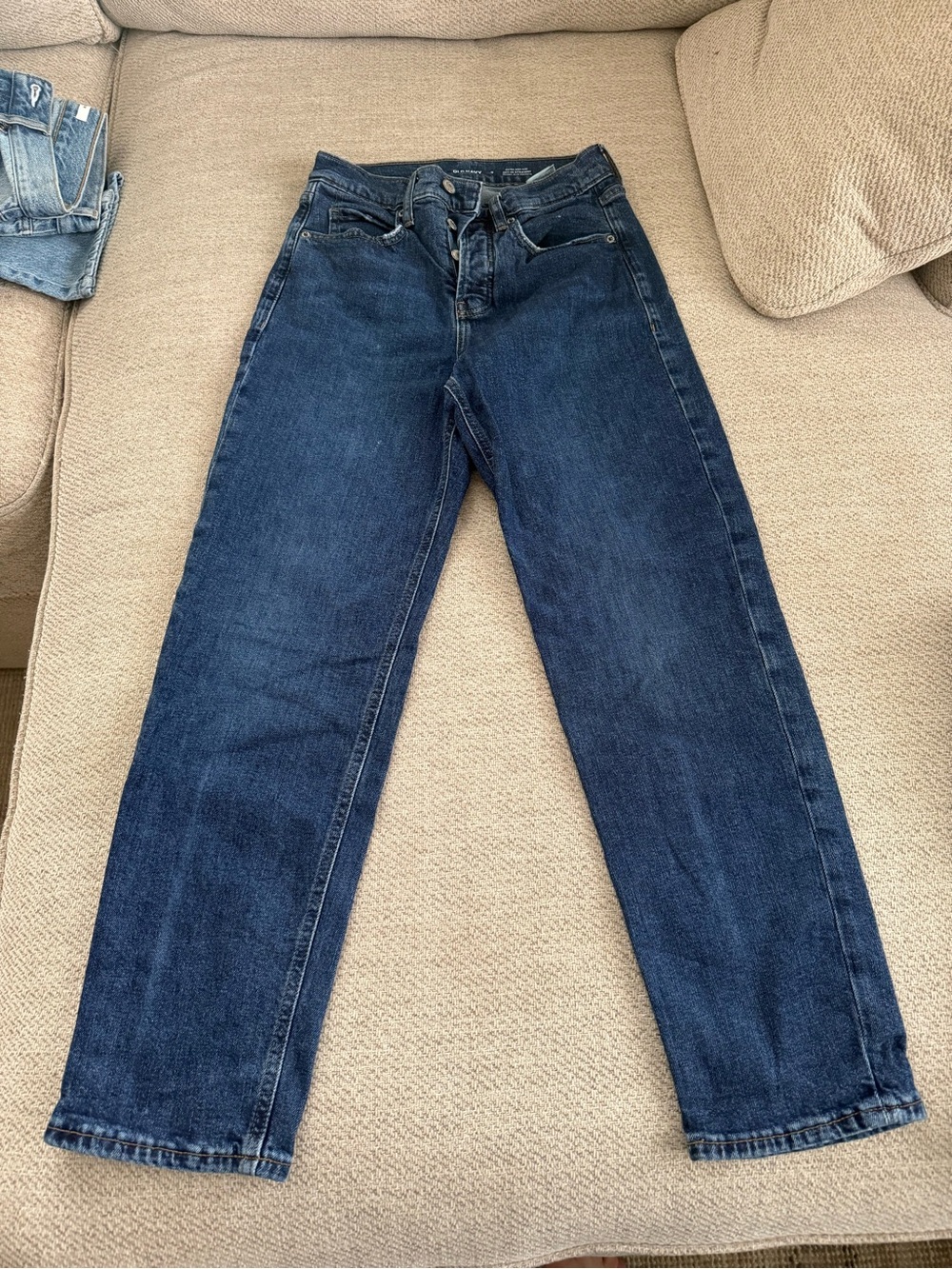 Dark Blue Classic Straight Jeans